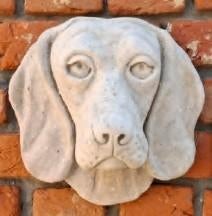 Tuindecoratie kop Beagle, Ophalen of Verzenden, Nieuw, Beton, Dierenbeeld
