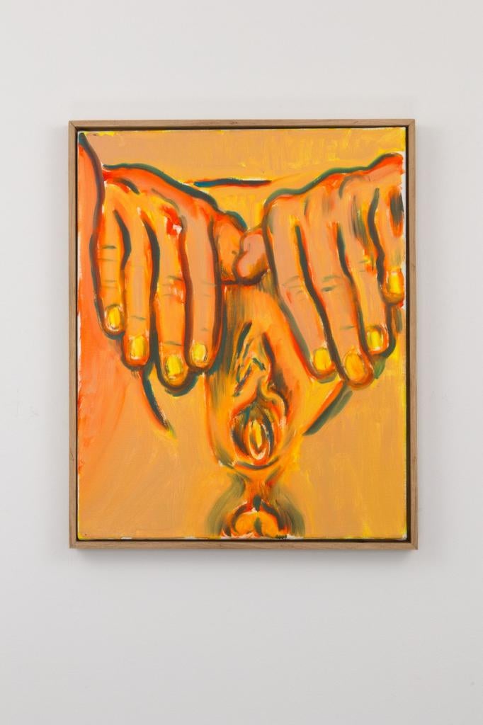 Figuratief schilderij “Aanraking”  olieverf op linnen, Antiek en Kunst, Verzenden