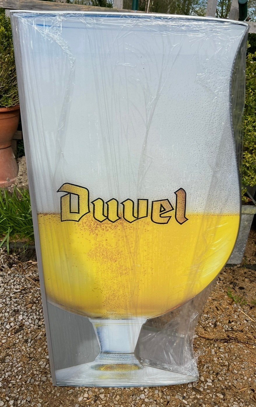 Duvel reclame bier mancave cafe, Verzamelen, Ophalen of Verzenden, Zo goed als nieuw, Reclamebord, Plaat of Schild, Duvel