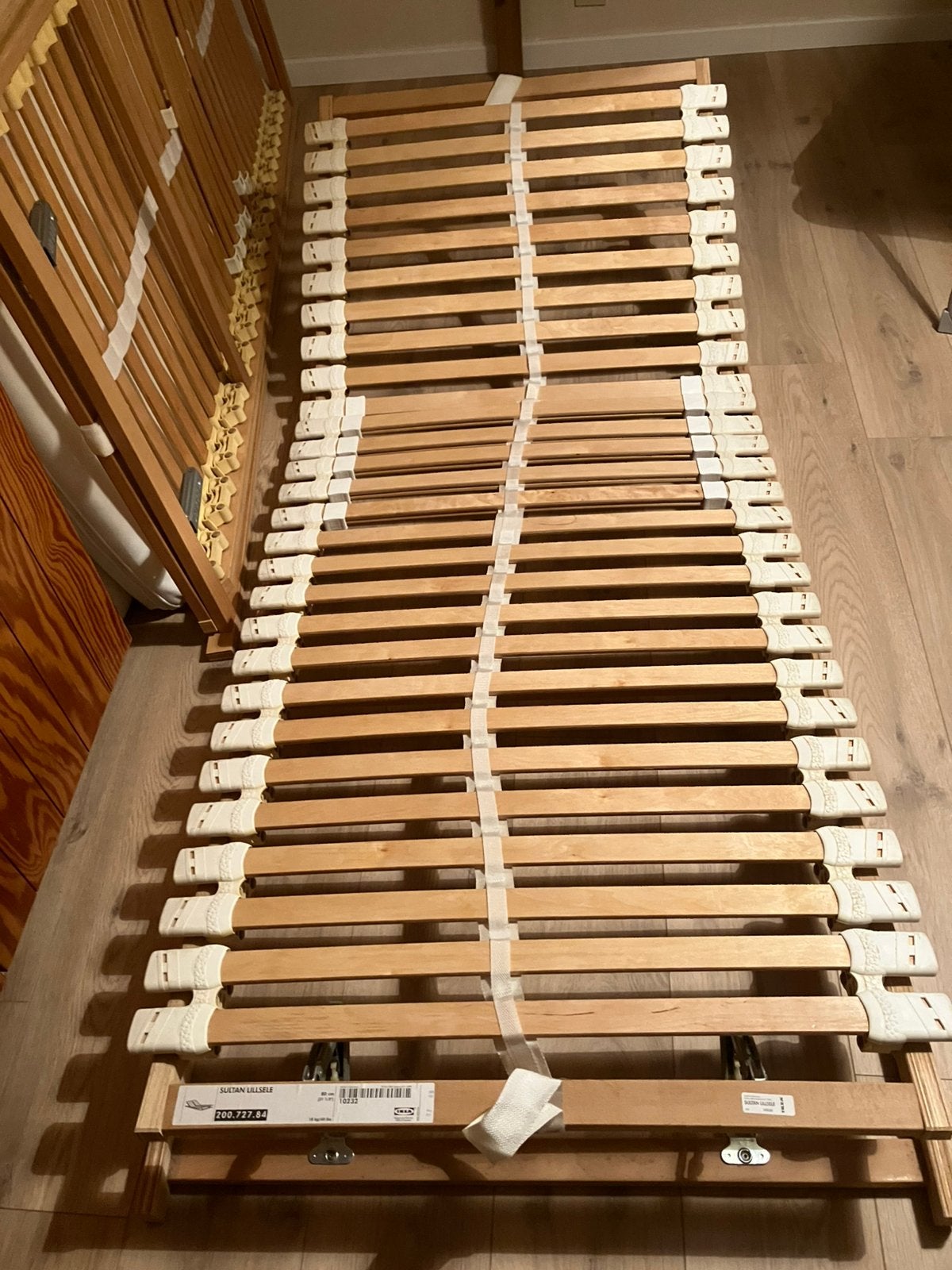 Lattenbodems 2 stuks hoofd en voeteneinde verstelbaar, Ophalen, Gebruikt, 80 cm, Bedbodem