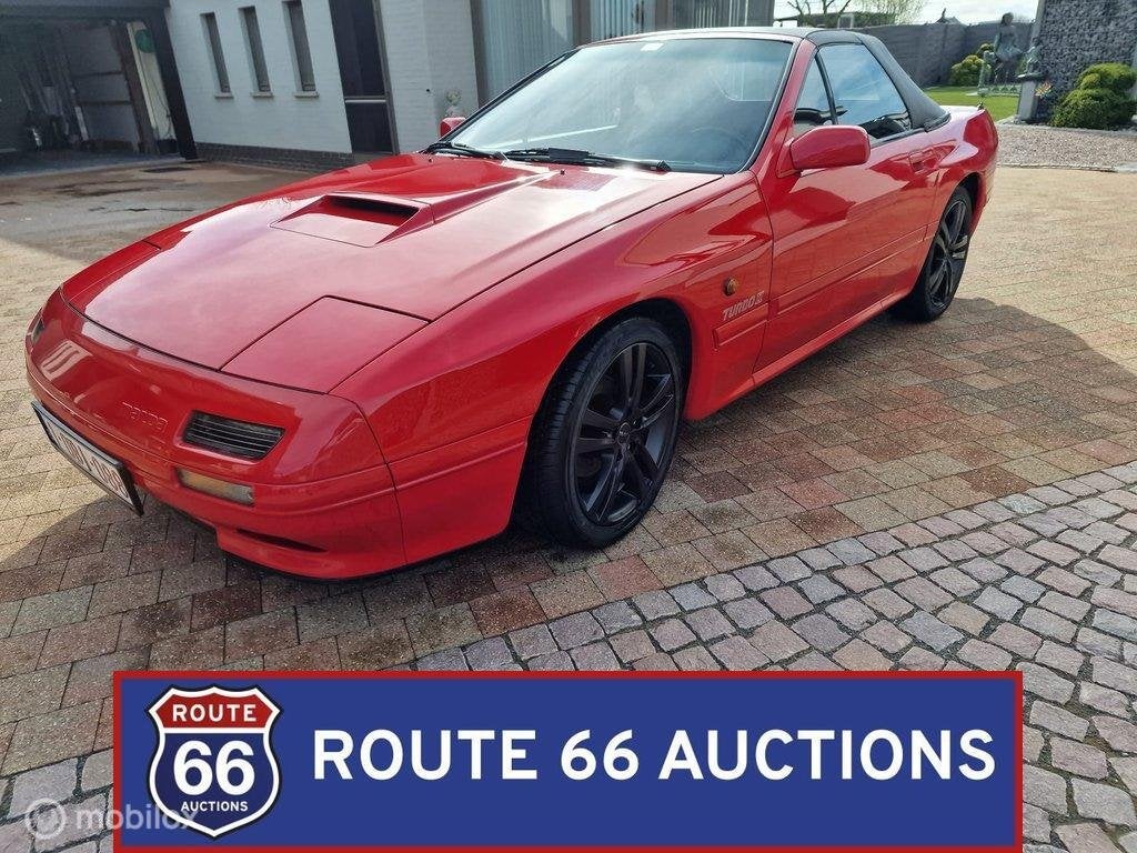 Mazda RX-7 Cabriolet | 1988 | Route 66 Auctions, Auto's, Zwart, Bedrijf, Handgeschakeld, Overige carrosserie