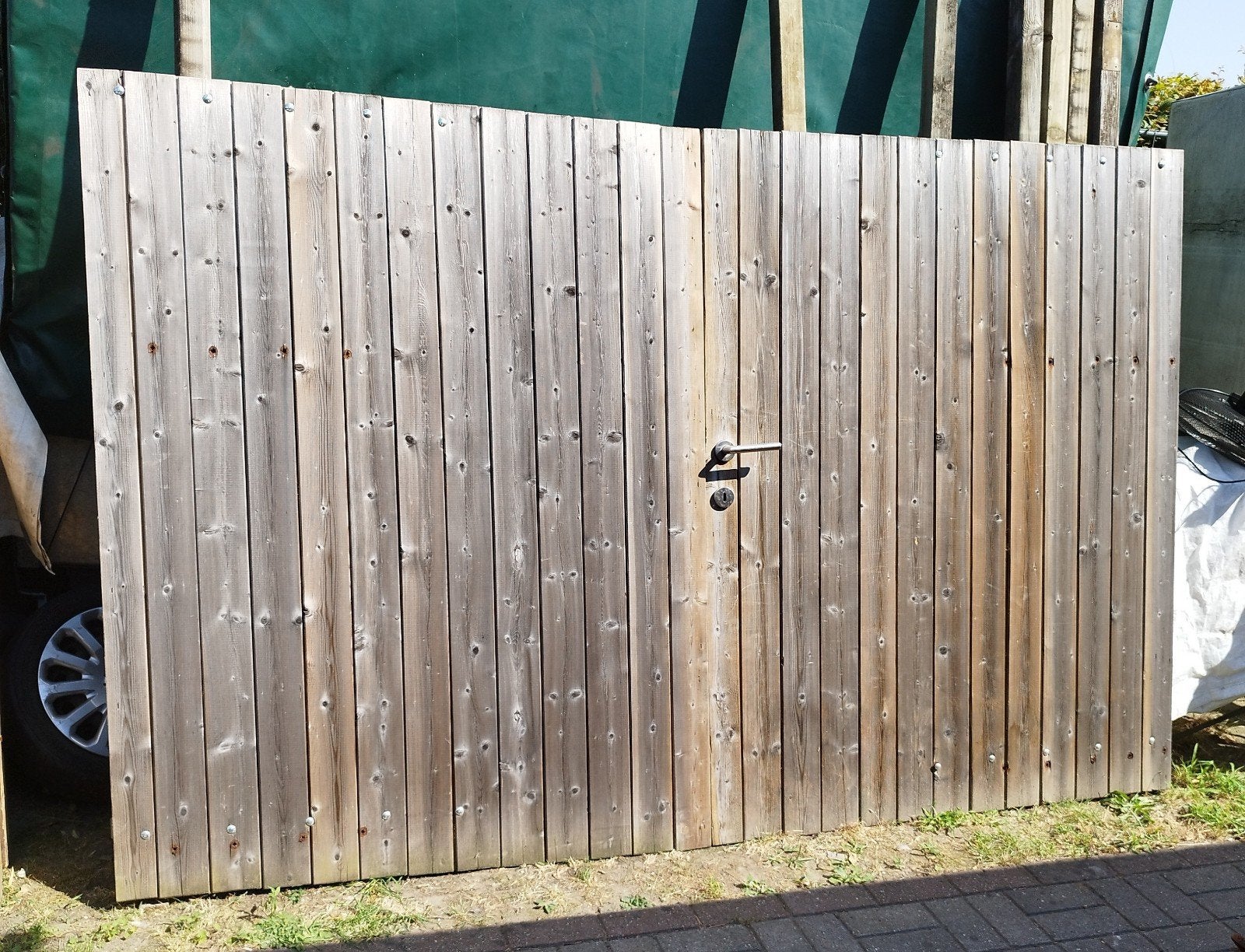 portail en bois en 2 parties, Enlèvement