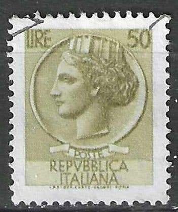 Italie 1968/1972 - Yvert 1002 - Munt van Syracuse 50 l. (ST), Verzenden, Gestempeld
