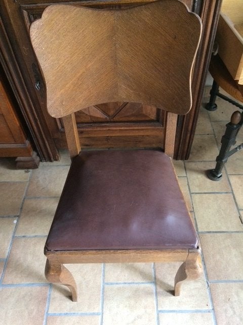 6 chaises anciennes, Maison & Meubles, Enlèvement, Utilisé, Bois, Cinq, Six Chaises ou plus