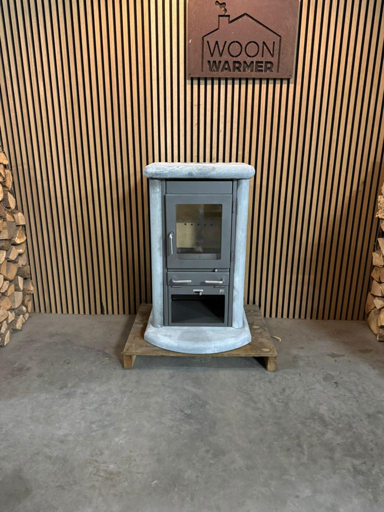 26062 Speksteenkachel Jydepejsen 6kw, Huis en Inrichting, Kachels, Ophalen, Gebruikt, Houtkachel, Vrijstaand