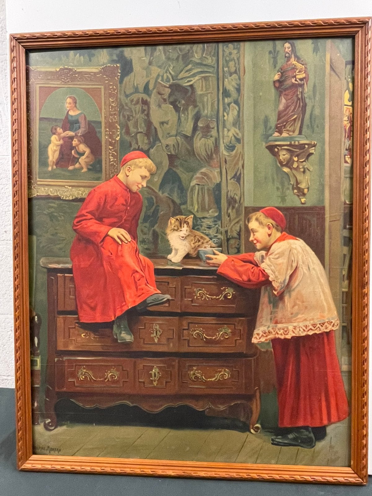 Lithographie de Chocarne-Moreau, Autres sujets, Encadré, Panneau, Enlèvement