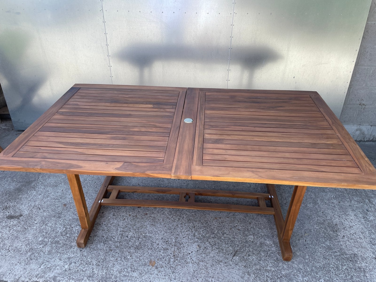 Teakhouten uitschuifbare tuintafel, Tuin en Terras, Ophalen, Nieuw, Rechthoekig, Teakhout