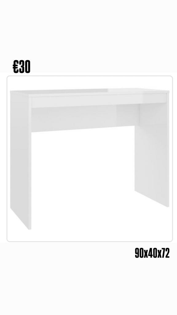 Bureau/vanity gloss white. SNELVERKOOP, Ophalen, Zo goed als nieuw