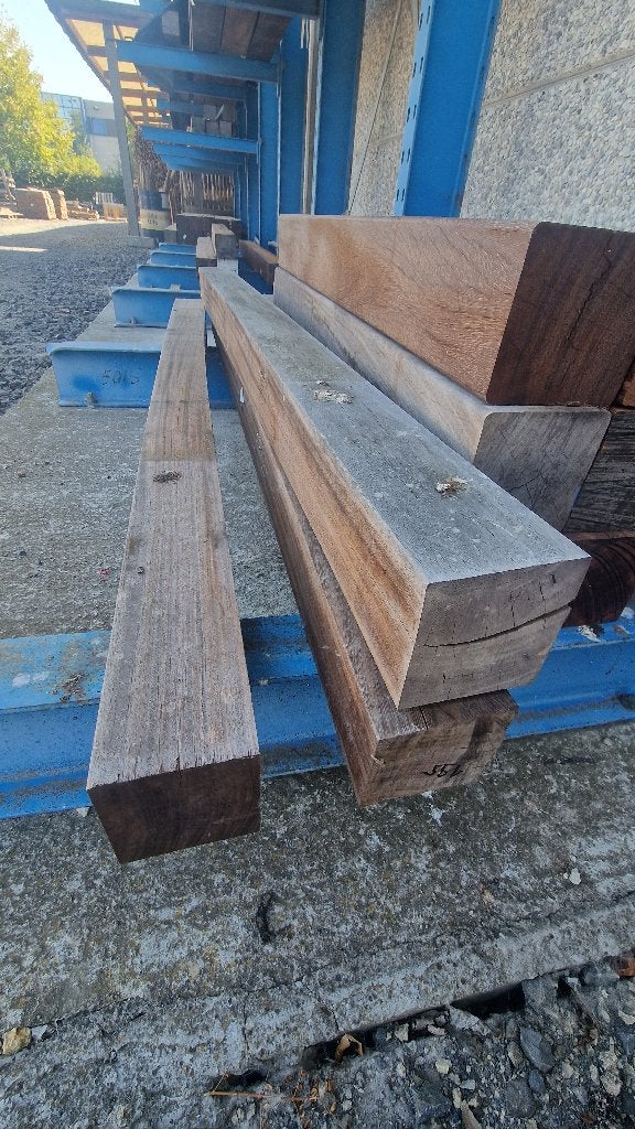 Hardhouten Palen 12x12cm, Tuin en Terras, Ophalen, Palen, Zo goed als nieuw, Hardhout