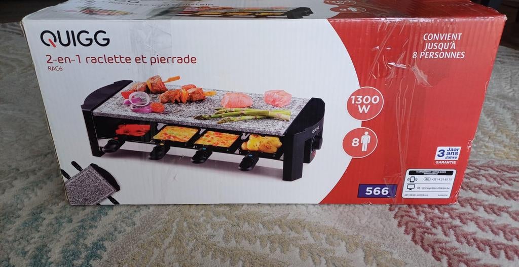 Gril électrique en pierre Quigg pour 8 personnes, Enlèvement