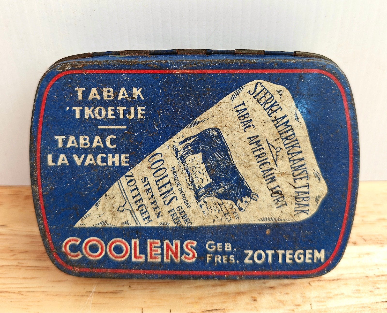 blik tabak / tabac 'T KOETJE Zottegem, Verzamelen, Verzenden