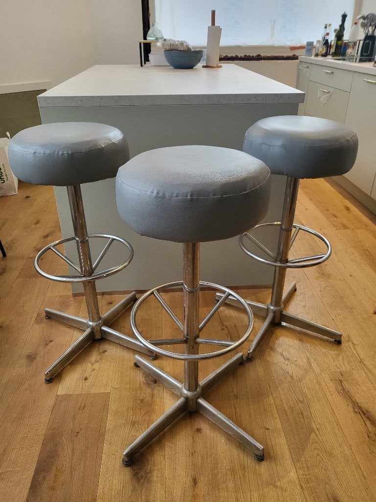 Tabourets de bar - lot de 3, Maison & Meubles, 3 tabourets, Synthétique, Avec repose-pieds, Enlèvement