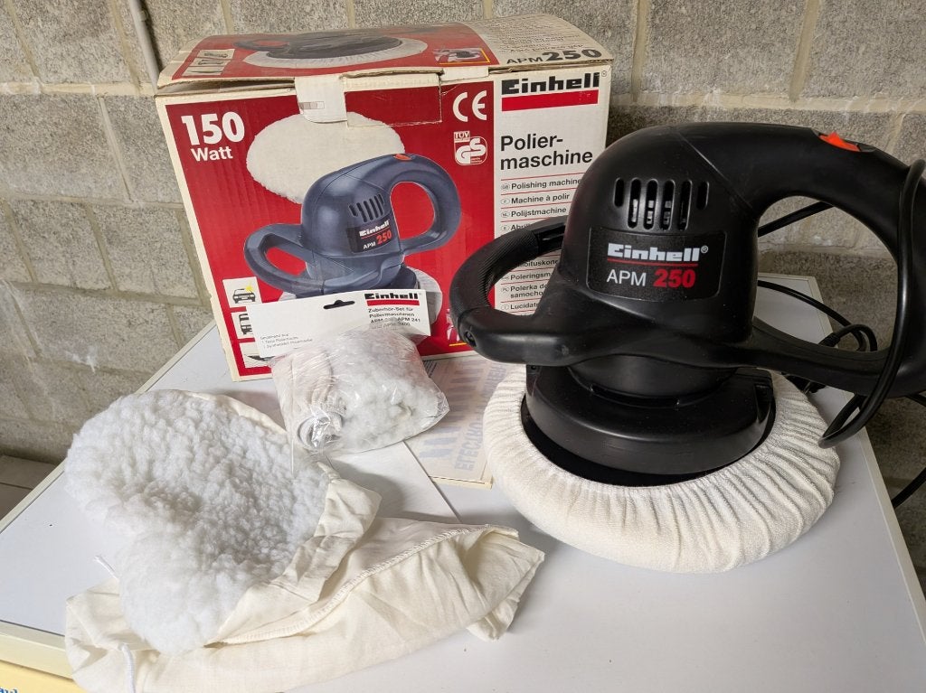 Polisseuse auto Einhell 150 Watts + Accessoires, Enlèvement ou Envoi