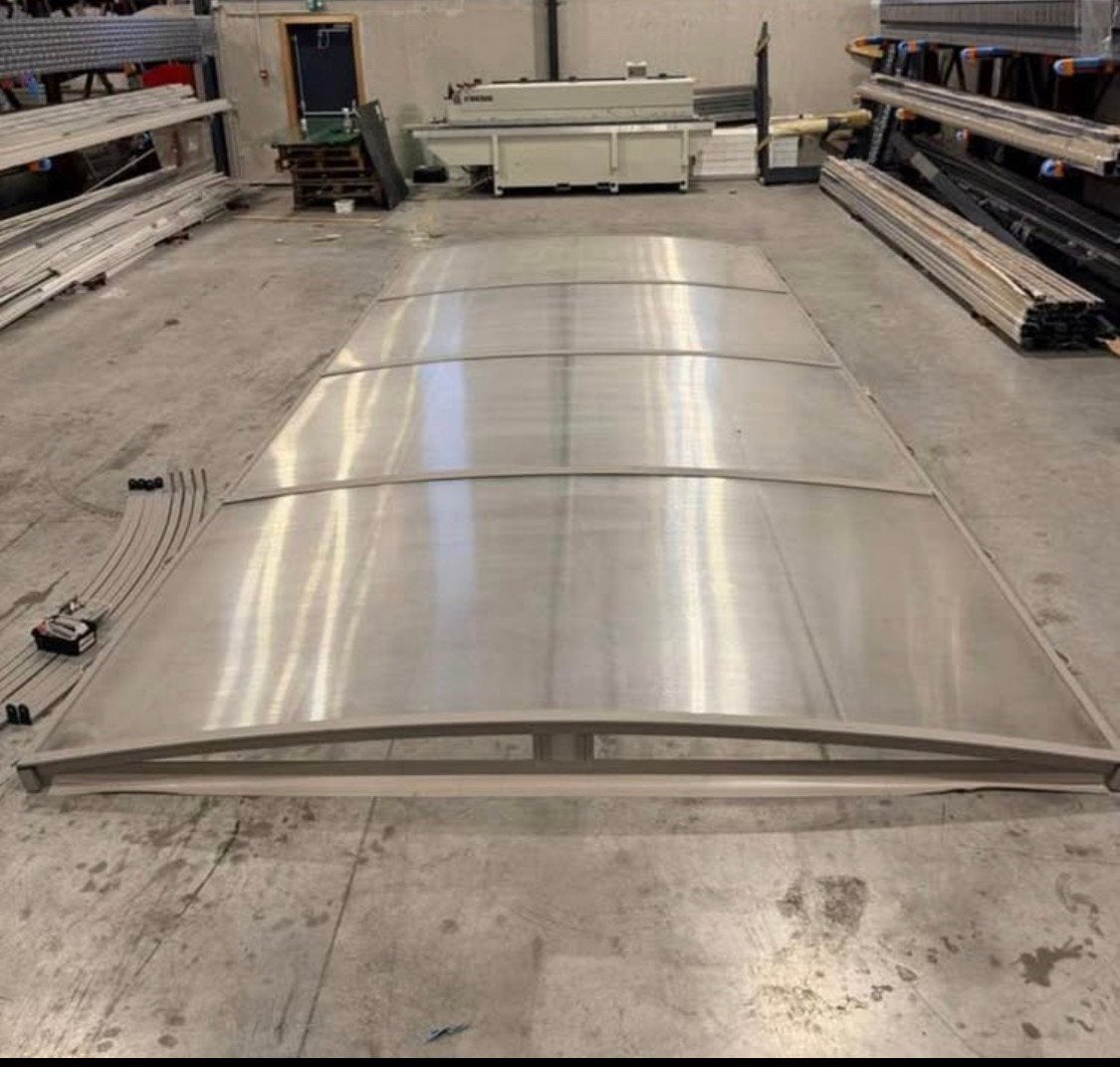 Zwembadoverkapping demonteerbaar 7,90 x 3,00 x 0,20m, Ophalen of Verzenden, Zo goed als nieuw