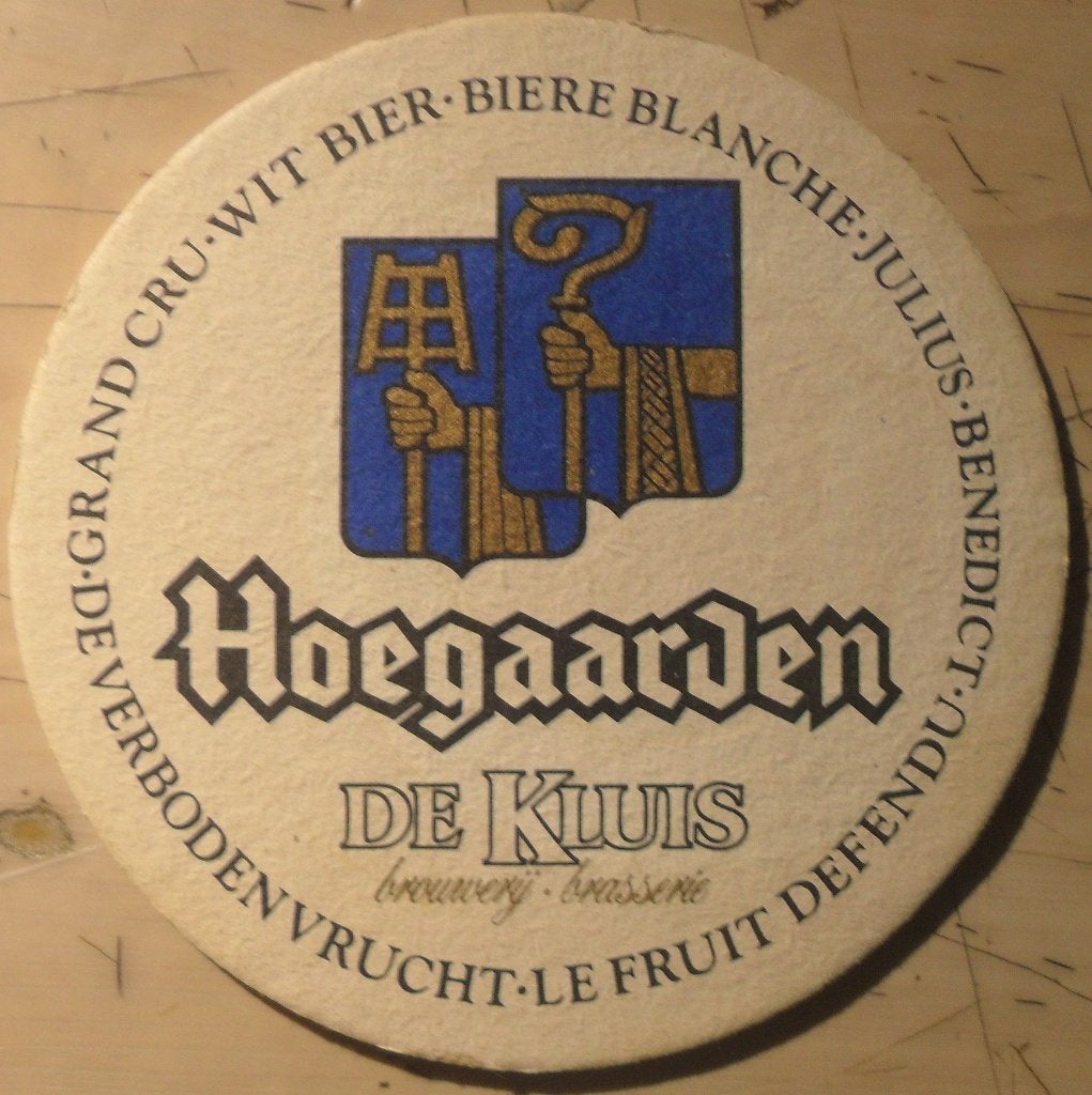 Sous-bock Hoegaarden "De Kluis", Ophalen of Verzenden, Viltje(s)