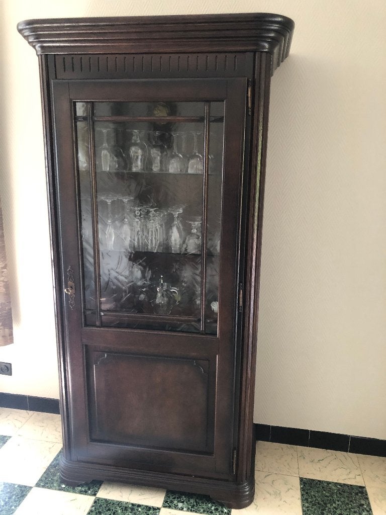 vitrine en chêne massif, 25 à 50 cm, Avec tablette(s), 50 à 100 cm, Chêne