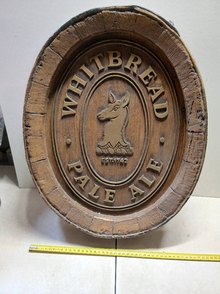 Publicité Whitbread beer Pale Ale no plaque émaillée, Collections, Enlèvement ou Envoi, Utilisé, Panneau publicitaire