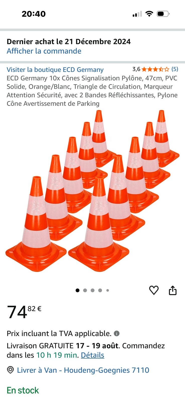 Cônes plastiques, Auto diversen, Auto-accessoires, Ophalen of Verzenden, Nieuw