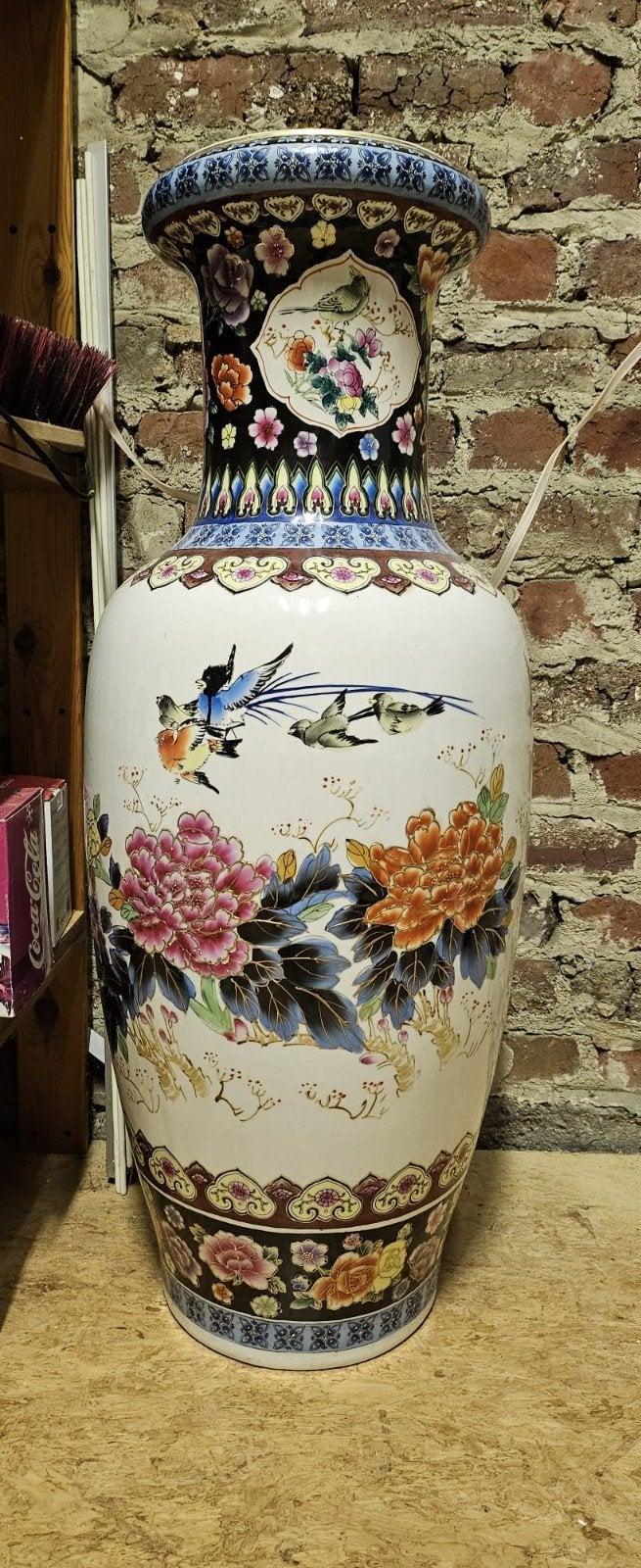 Grote vintage Chinese Family Rose vloervaas (jaren 70/80), Enlèvement