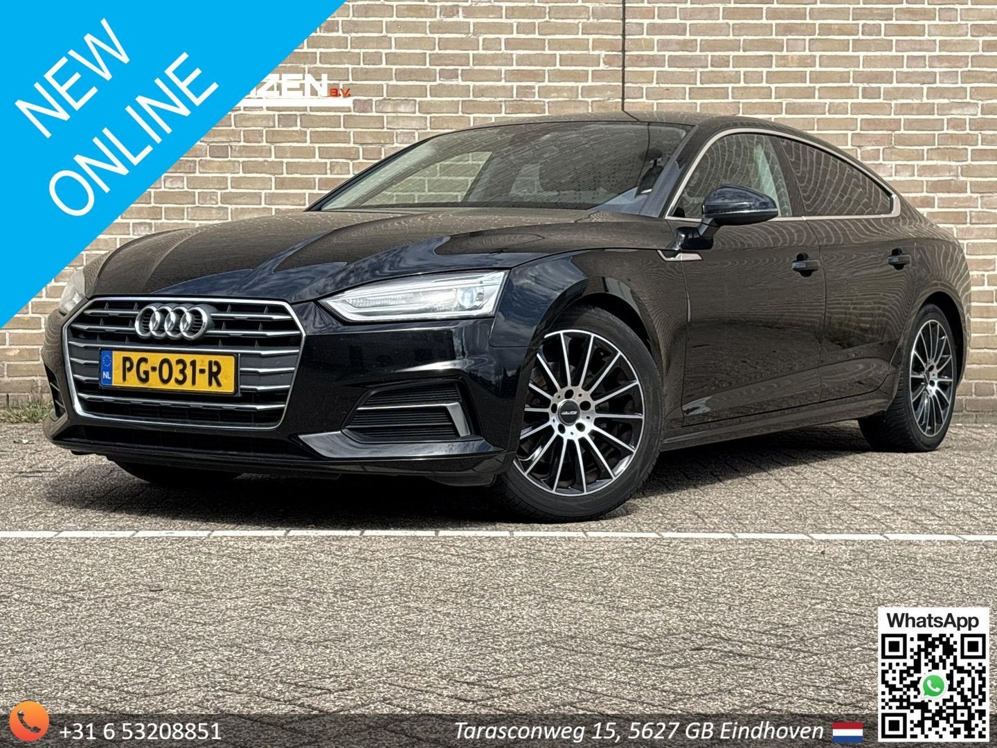 Audi A5 Sportback 2.0 TFSI Sport Automaat | € 13.200,- NETTO, Auto's, Audi, Automaat, Zwart, Zwart, Bedrijf