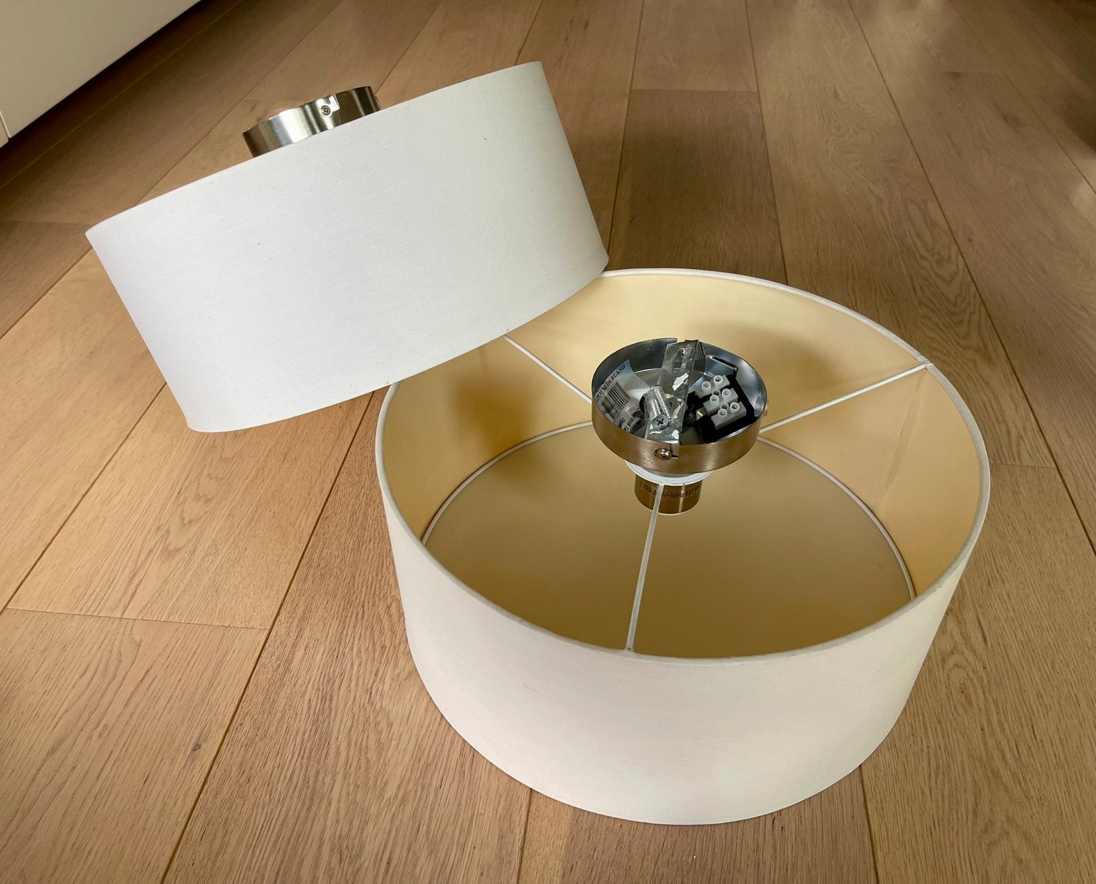 Plafonnieres in stof, per stuk, Maison & Meubles, Lampes | Abat-jour, 35 cm, Beige, Textile, Rond