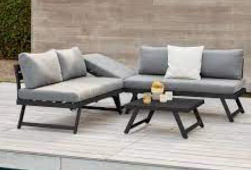 Lounge exterioo vinci cerres 2 meter x 2 meter, Tuin en Terras, Tuinsets en Loungesets, Ophalen, 5 zitplaatsen, Aluminium, Zo goed als nieuw