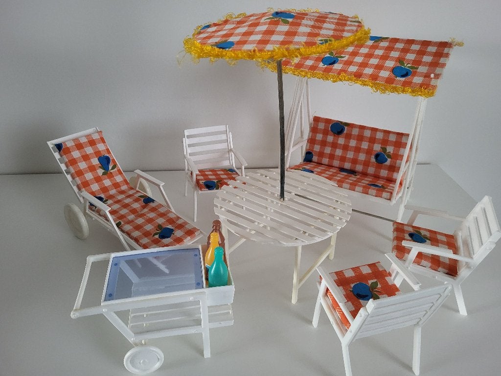 vintage maxi garden furniture 2034 Italiaans tuinset barbie, Ophalen of Verzenden