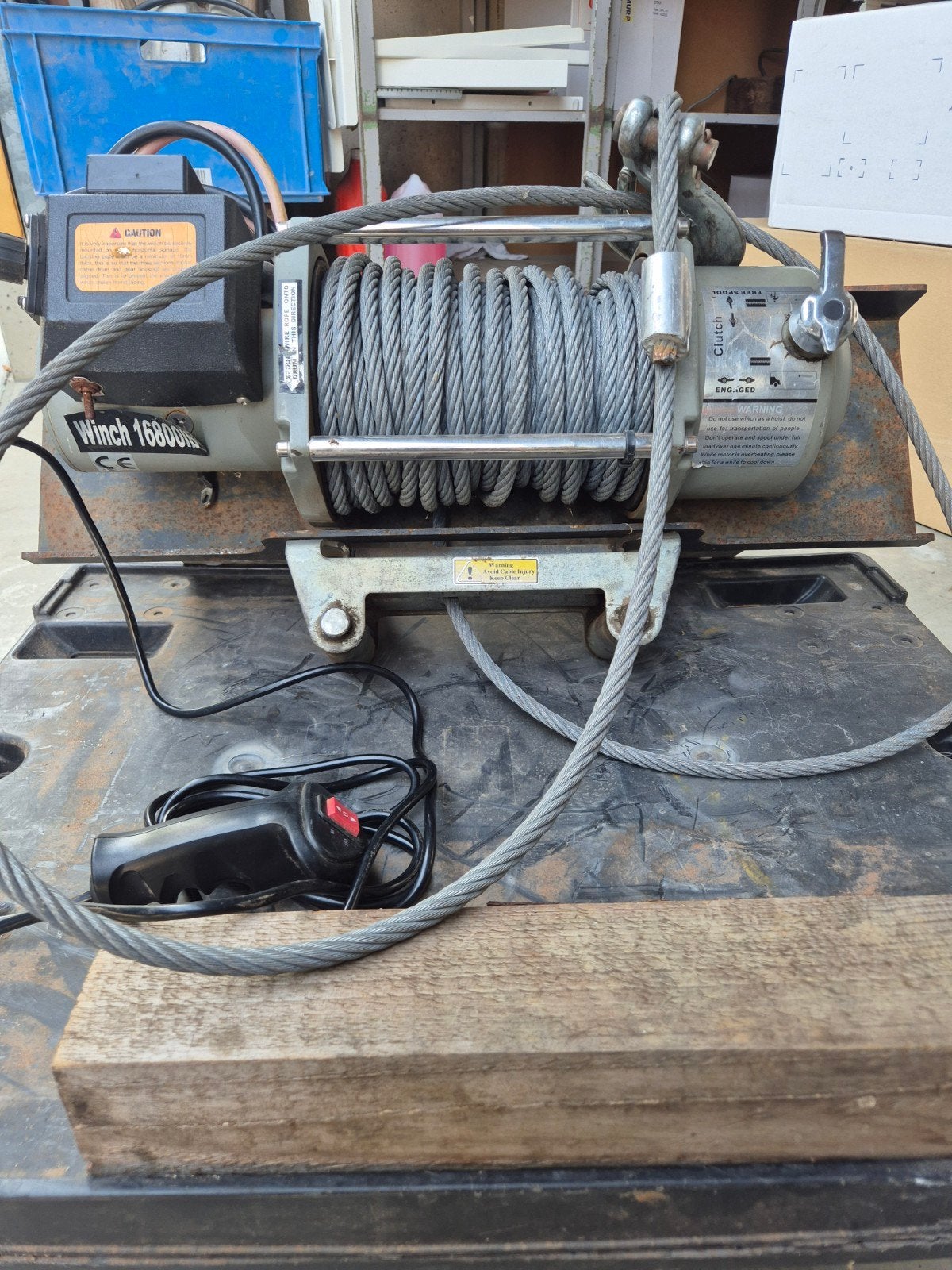 zware winch, Enlèvement