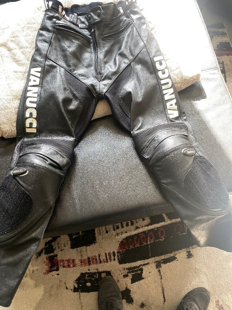 Lederen motobroek Vanucci M40, Motos, Enlèvement ou Envoi, Neuf, sans ticket, Pantalon | cuir