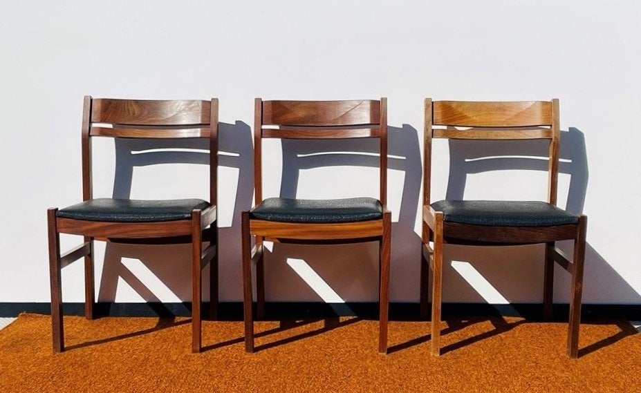3 chaises Vintage 60s style scandinave [ Vintage ] Stoelen, Enlèvement ou Envoi