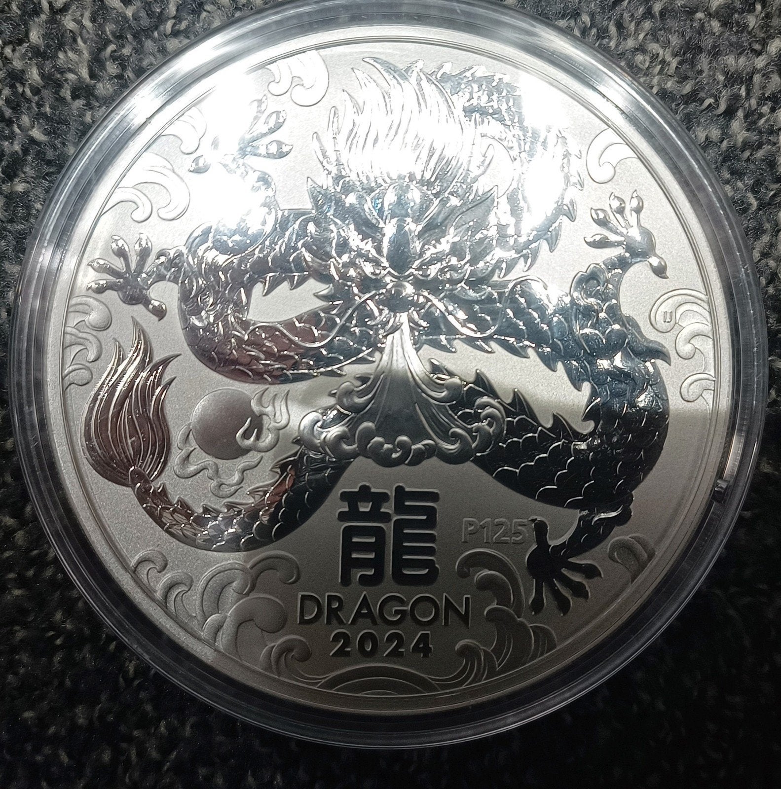 Lunar Dragon  2024 1 kilo d'argent 30 dollars, Enlèvement ou Envoi, Argent