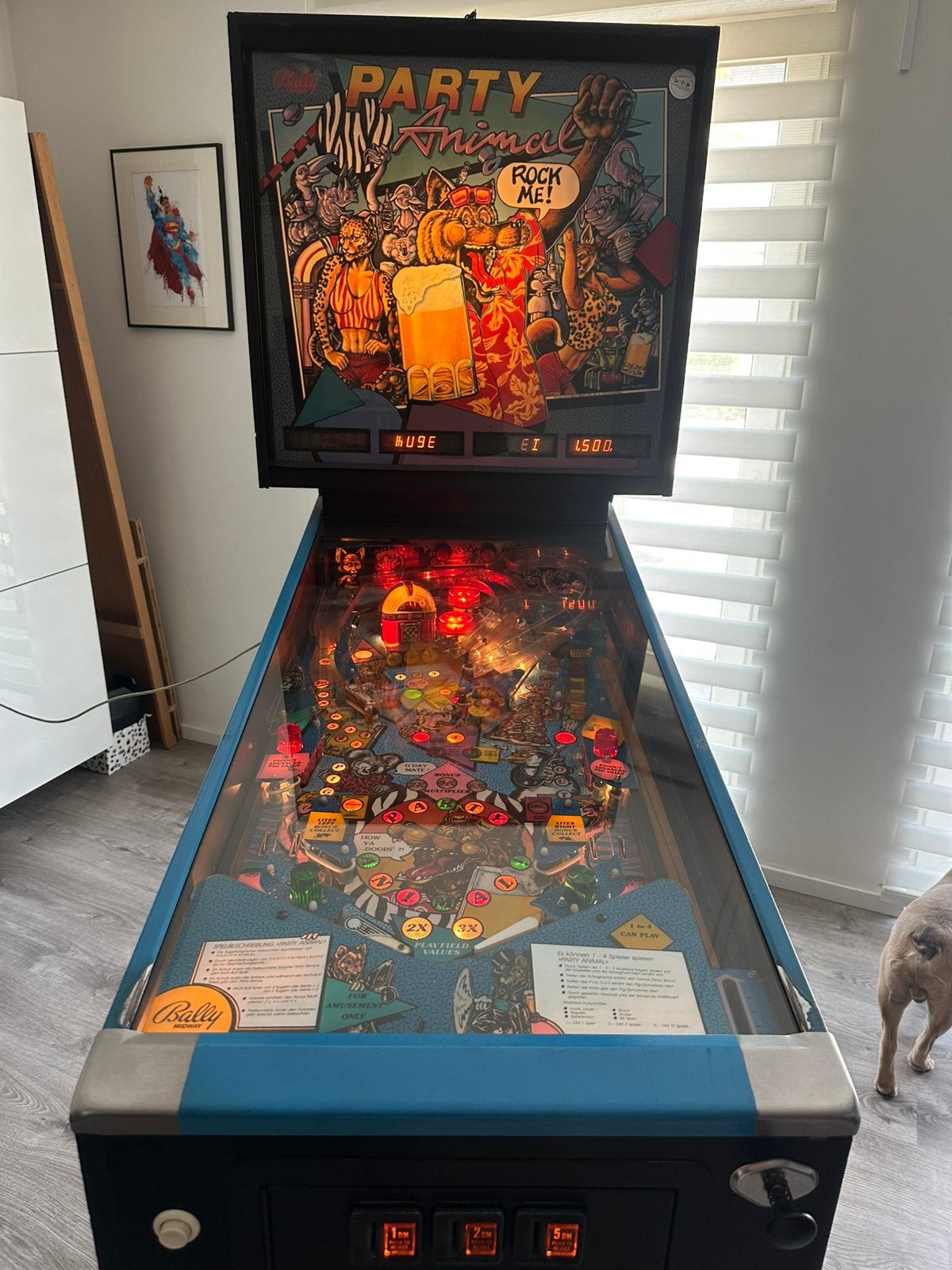 Flipper Bally Party Animal, compleet, Ophalen, Zo goed als nieuw, Flipperkast, Bally