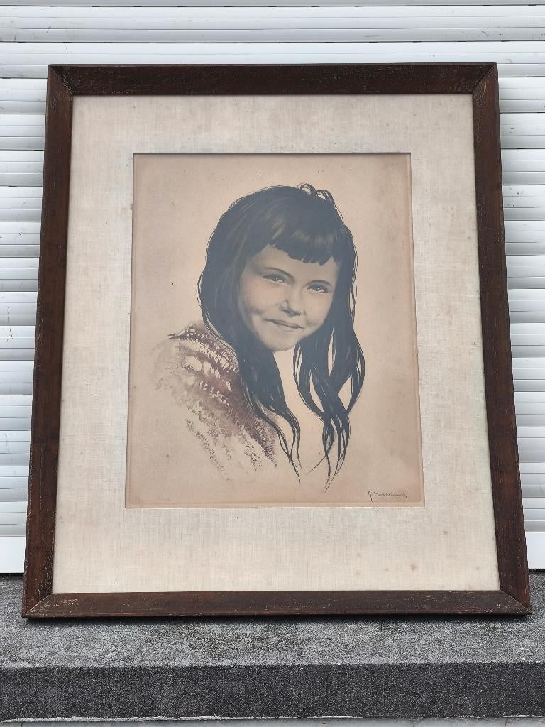 Gravure signe Roger hebbelinck, Enlèvement ou Envoi, Gravure