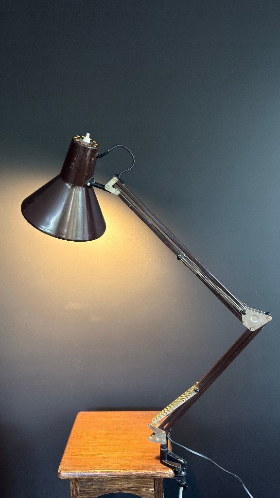 Retro vintage bureaulamp – industriële look, Autres culots, Réglable, Vintage, Enlèvement ou Envoi