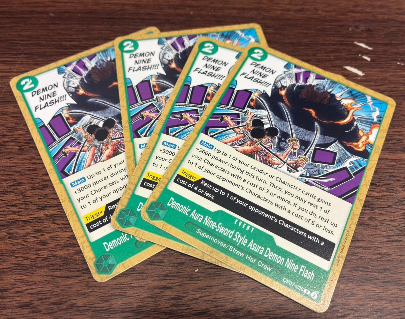 Demonic Aura Nine-Sword Style … (OP07-036), Hobby en Vrije tijd, Verzamelkaartspellen | Yu-gi-Oh!, Ophalen of Verzenden, Zo goed als nieuw