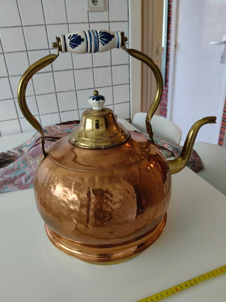 Grote koperen waterketel, Antiek en Kunst, Ophalen, Koper