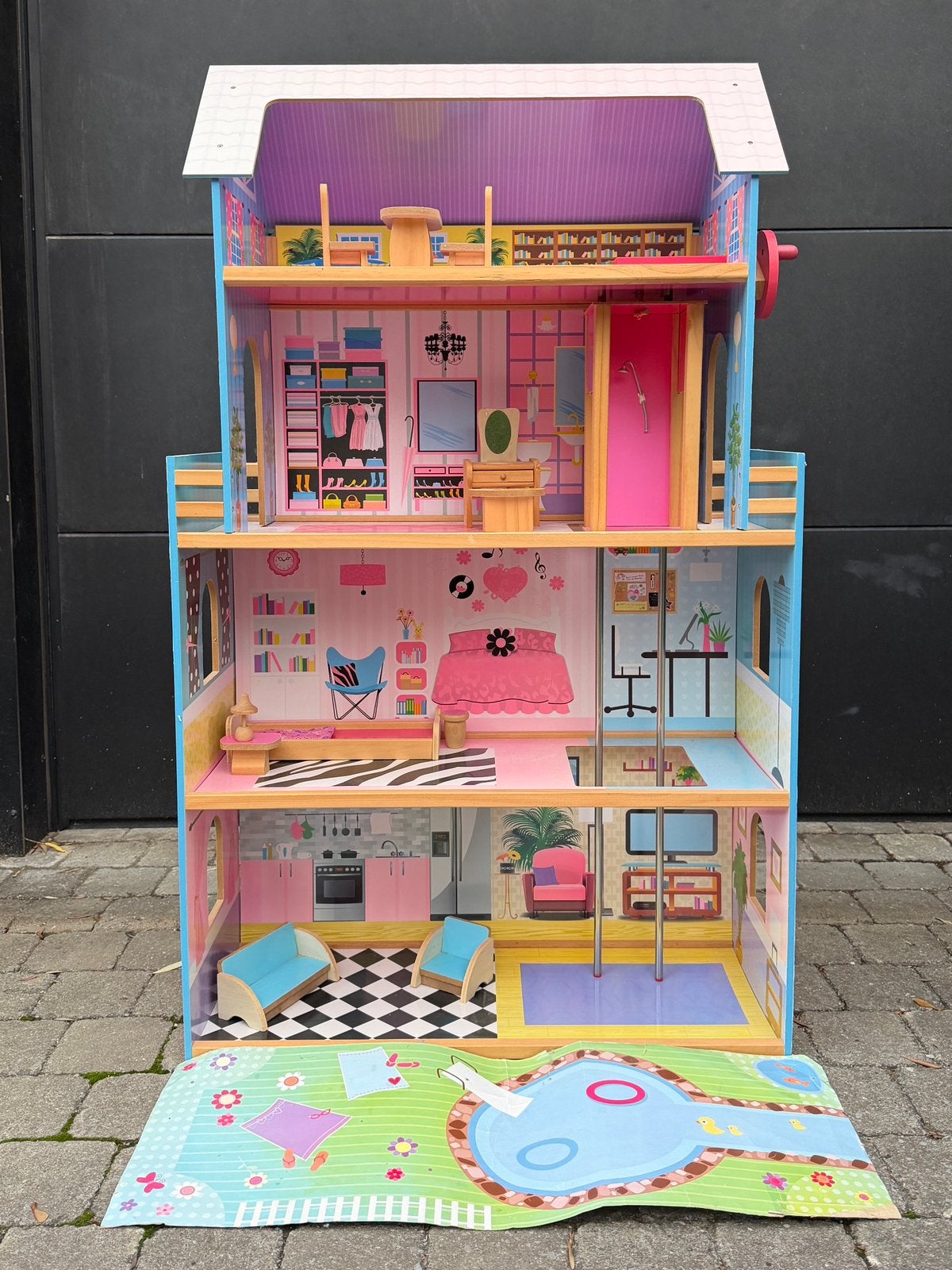 Maison Barbie + meubles, Enlèvement, Utilisé