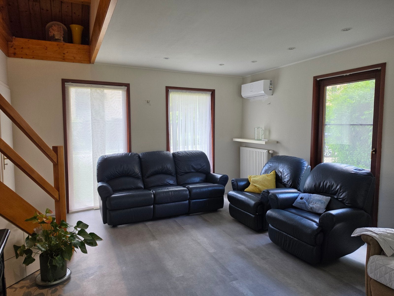 Salon zetels leer, Huis en Inrichting, Ophalen, Leer