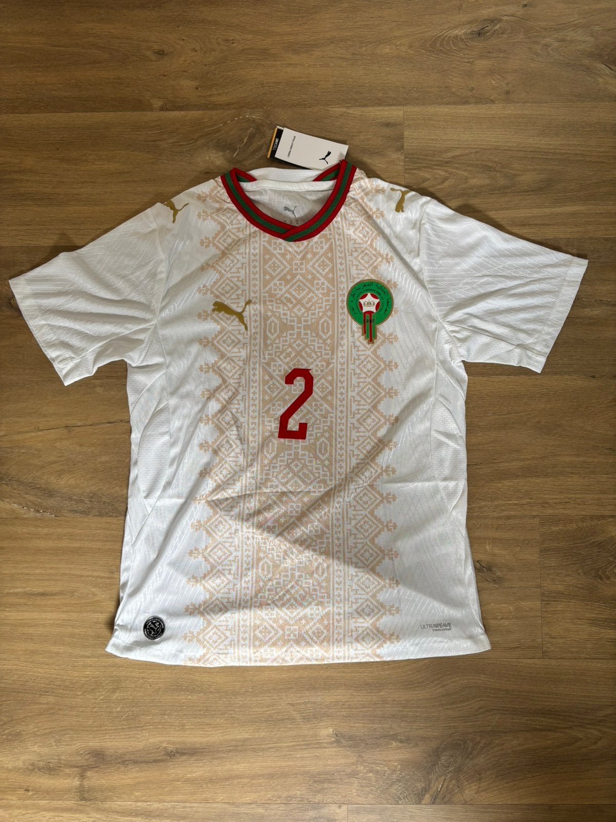 Chemise Hakimi #2 Morocco, Sports & Fitness, Football, Taille M, Enlèvement ou Envoi, Comme neuf, Maillot