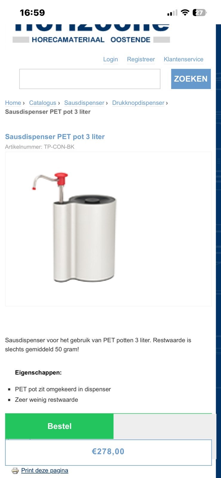 Drukkopdispenser 3 stuks., Ophalen of Verzenden, Nieuw