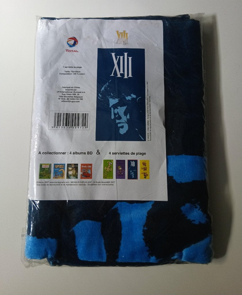 XIII - Van Hamme/Vance - strandlaken - Total, Ophalen of Verzenden, Overige figuren, Nieuw, Gebruiksvoorwerp