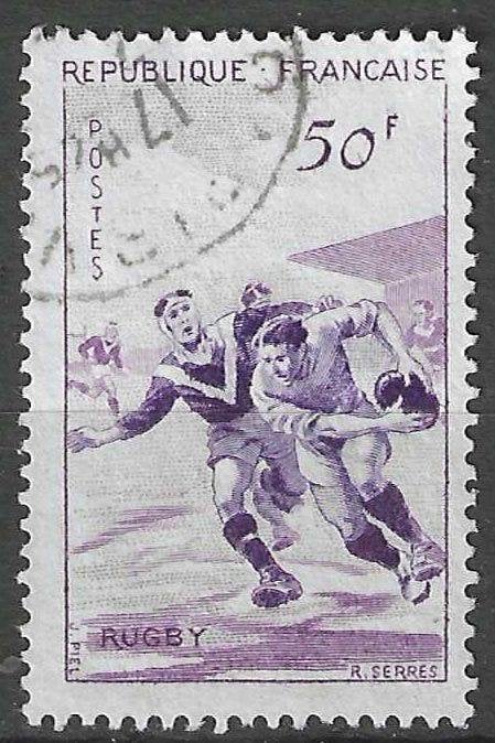 Frankrijk 1956 - Yvert 1075 - Rugby - 50 f. (ST), Verzenden, Gestempeld