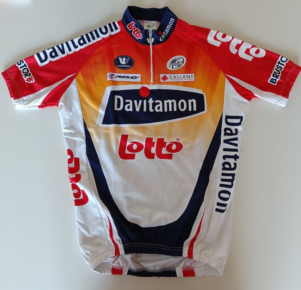 LOTTO-DAVITAMON 2005 WIELERSHIRT, Fietsen en Brommers, Fietsaccessoires | Fietskleding, M, Dames, Ophalen of Verzenden, Zo goed als nieuw