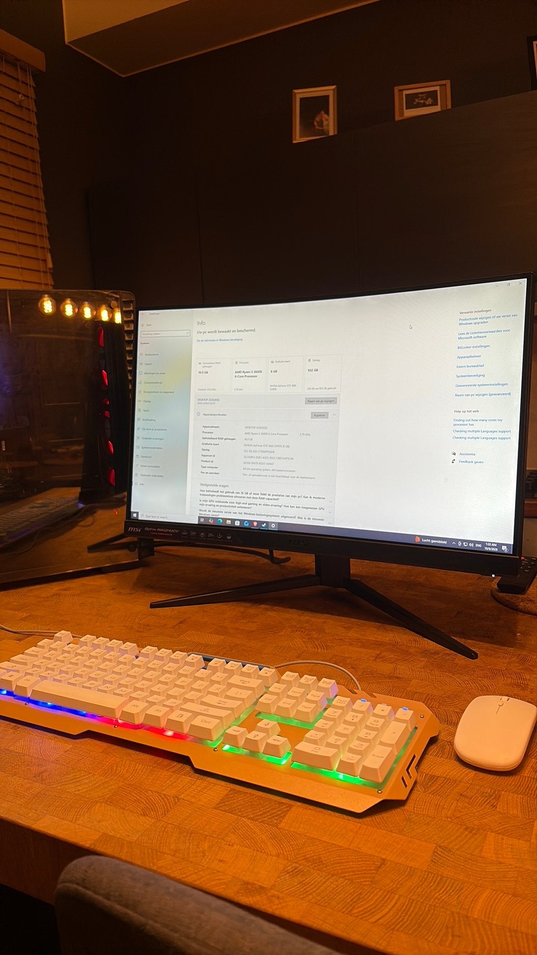 gaming deskop full setup, Enlèvement ou Envoi, Comme neuf