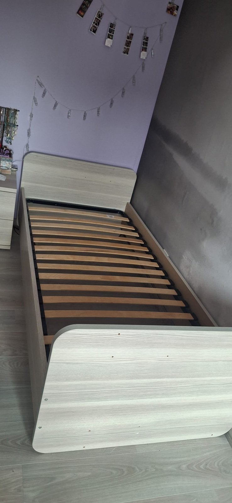 Bed + nachtkastje, Ophalen, Gebruikt, 200 cm, 90 cm