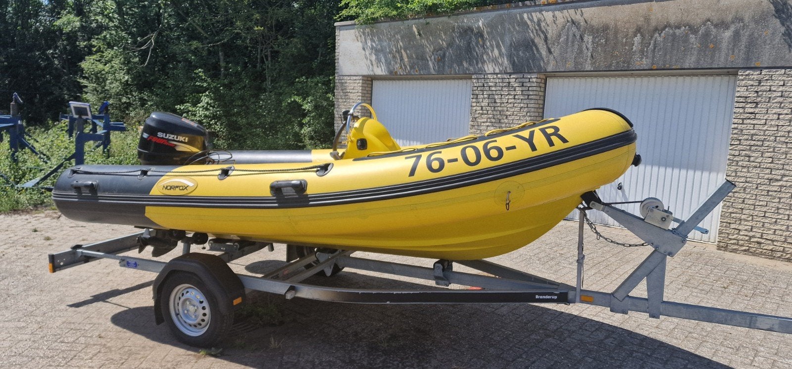 Kit complet Rib boat 25HP avec remorque, Autres marques, 4 m, 25 ch, Console de direction