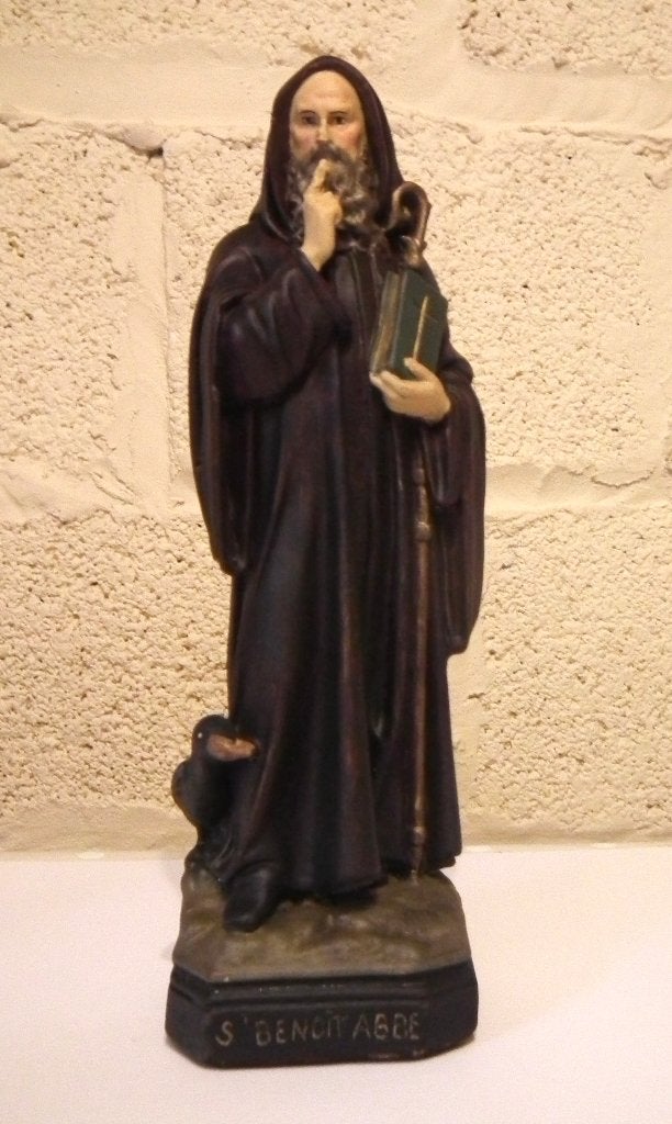 SAINT BENOIT-Statue ancienne en plâtre, Enlèvement ou Envoi, Utilisé, Christianisme | Catholique