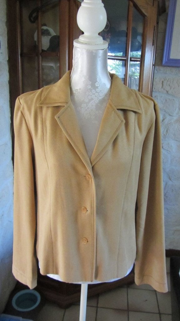 Veste courte beige suédine/peau de pêche, Enlèvement, Neuf, Beige