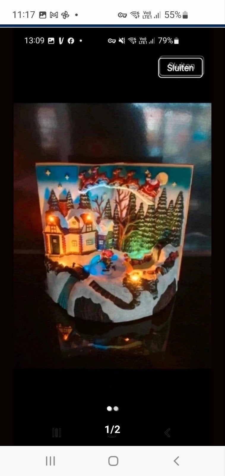 très belle maison de Noël avec des lumières de différentes c, Enlèvement ou Envoi