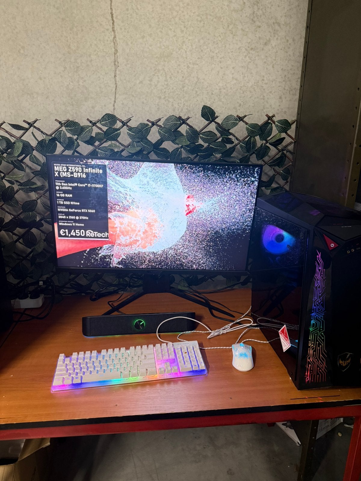 Gaming pc i7 11700KF + RTX 5060, Ophalen, Zo goed als nieuw, Gaming, SSD